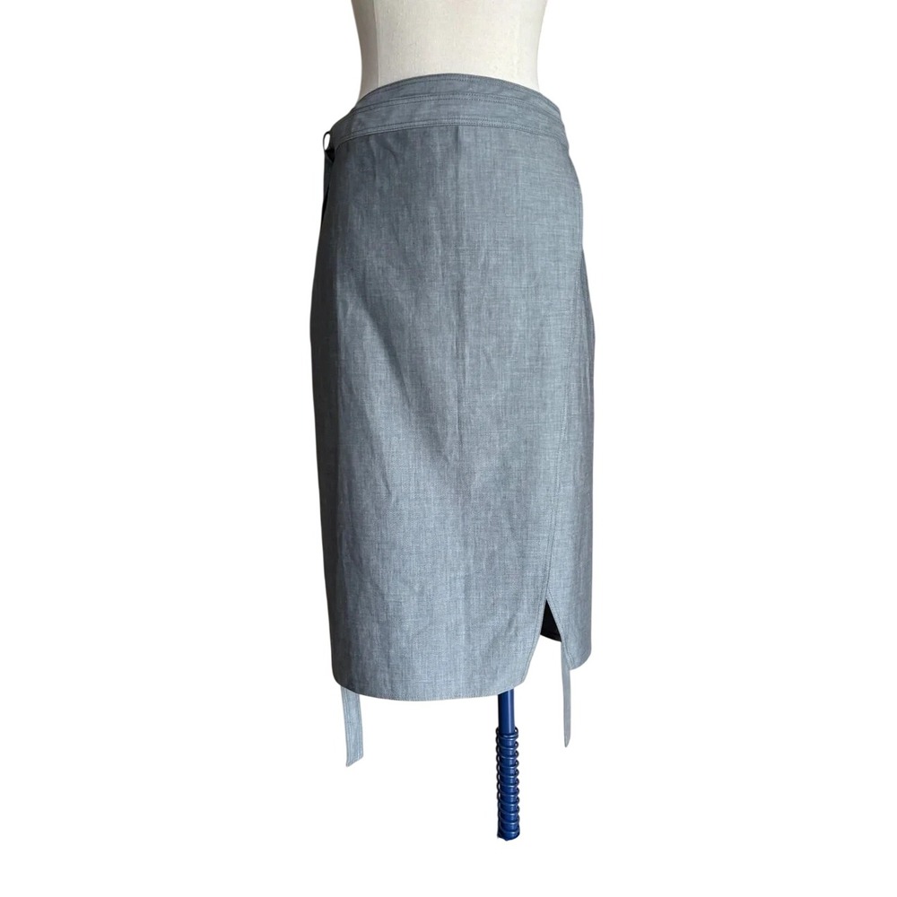 Balenciaga Grey Wrap Pencil Skirt (Size 38)